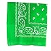 Paisley Cotton Bandana Green