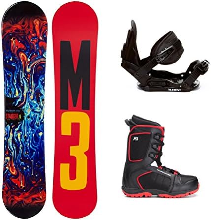 Millenium 3 Stagger 4 Militia 4 Kids Complete Snowboard Package - 120cm/4.0