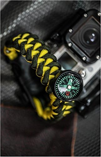Paracord Emergency Bracelet Holtzman's Ready Wrist Is a Parachute Cord Survival Bracelet with an Emergency Whistle, Knife Like Cutting Tool, Flint, &amp; Compass 100% Lifetime Guarantee