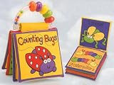 Baby Gund Fabric TOUCH & FEEL RATTLE BOOK - COUNTING BUGS