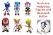 Hard to Find Comic Book Hero Video Game Icon Set of 6 Classic Sonic the Hedgehog 2.5" Figures Featuring Super Sonic, Amy Rose, Miles Tails Prower, Sonic, Metal Sonic, Knuckles and Unique Sonic the Hedgehog Backpack Button_s-1