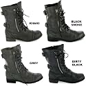 New Ladies Military Combat Army Ankle Boots Size 3-8 Uk