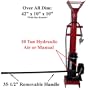 10 Ton Air or Manual Hydraulic LOG Wood Splitter Wheel