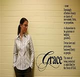 Vinyl Wall Decal - Grace ..... - selected color: White - Want different color ? Choose from 24 colors in "Color Name" dropbox below