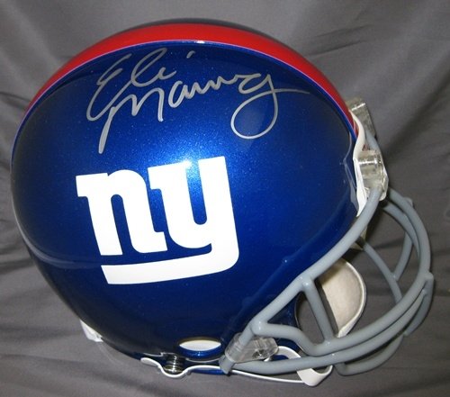 Eli Manning Autographed/Hand Signed New York Giants Authentic Full Size Proline Football Helmet