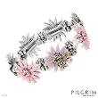 PILGRIM SKANDERBORG, DENMARK Majestic Bracelet With Precious Stones - Genuine Crystals and Glass beads in Silver Base metal and Multicolor Enamel. Total item weight 48.6g Length 7.5in