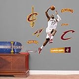 NBA Cleveland Cavaliers LeBron James Dunking Fathead Junior Wall Decals, 17"W x 40"H