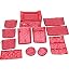 Kuber Industries Jewellery Kit / Make up Kit / Box with 12 pouches in Heavy Quilted Satin Set of 2 Pcs RS.1699.00