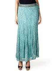Per Una Paisley Print Maxi Skirt with Embellished Belt