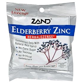 Click here to buy Zand Elderberry Zinc Herbalozenge, Elderberry Zinc 15 ea by Zand.