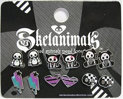 Skelanimals - Kit, Pen, Elle Lightning Bolts Earrings