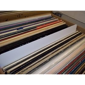 75 WHITE PLASTIC FULL CARD DIVIDERS 12" 33rpm VINYL LP RECORD album 12 x 13.5