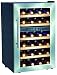 Deluxe 24 Bottles Dual Zone Wine cooler with Wood Shelves