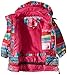 Rugged Bear Girls' Snow Bib and Striped Coat Two-Piece Set