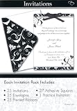 Celebration Black and Wedding Invitation Set, 5 x 7-Inches, 25 Invitations and Cards per Set (1597)