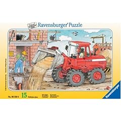 Ravensburger 06359 - Mein Bagger, 15 Teile Rahmenpuzzle