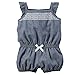 Carter's_1 Girl 1pc Romper Chambray W Cream Embroidery, Denim, 6 Months