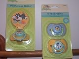 Baby Looney Tunes 2 Pack Pacifier & 1 Pacifier & Holder (Sold As a Set)