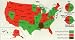 Map of United States (Presidential Election, 1960) Art Poster Print - 13
