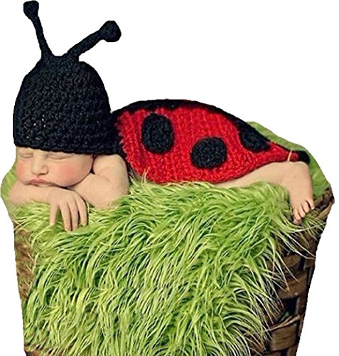 Joy Baby Ladybug Costume Handmade Crochet Knit Photo Prop