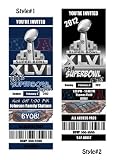 SUPERBOWL 2012 Custom Party Photo Invitation Tickets - You Print