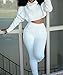Chuanqi Women's Plus Size Turtleneck Two pieces Crop Top and Long Pants Jumpsuit
