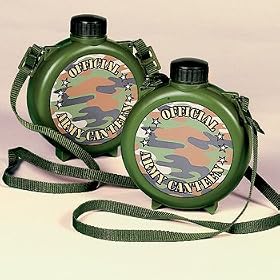 Plastic Camouflage Canteens (1 dz): Toys &amp; Games