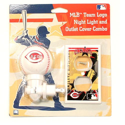 Cincinnati Reds Night Light and Outlet Cover Combo