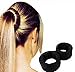 1Pc Black Classic Spiral European Bun Updo Fold Wrap Snap Hair Maker Braid Ponytail Hairstyle Styling Tool Accessory DIY Pony Tail Accessory Fashion Salon