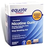 Equate - Nicotine Gum Polacrilex 2 mg, Stop Smoking Aid, Original Flavor, 170 Pieces