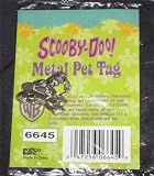 Scooby-Doo! Metal Pet Tag