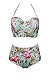 Dosoni Women's Vintage Style Floral High Waisted Bikini Sets