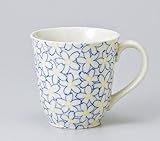 桜ちらし マグ 青 【マグカップ 美濃焼】