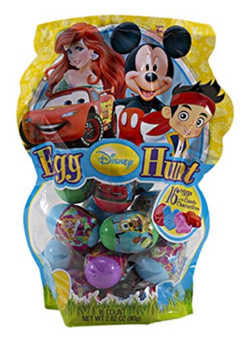 Disney Cartoon Egg Hunt Eggs with Candy Characters, Bag of 16