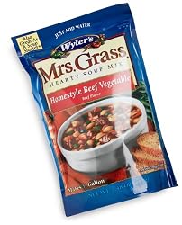 Mrs. Grass Hearty Soup Mix, Homestyle Beef Vegetable Soup Mix, 7.48-Ounce Units (Pack of 8)
