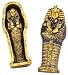 Mini King Tut Coffin with Mummy - Cold Cast Resin - 3" Length