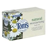 Tom's of Maine Natural Moisturizing Body Bar, Unscented, 4-Ounce Bars (Pack of 6)
