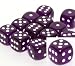 Translucent 16mm d6 Purple/white Pipped Dice
