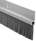 Pemko Door Bottom Sweep, Clear Anodized Aluminum with 1" Gray Nylon Brush insert, 0.25"W x 1.875" H x 36" L