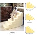 Lightweight Foam Pet Staircase - 5 Step - 22"H x 30"L x 16"W - Weight 5lb