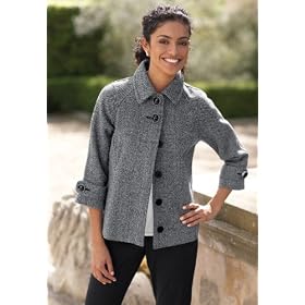 Short Tweed 3 4-Sleeve Coat by Chadwicks