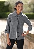 Short Tweed 3/4-Sleeve Coat