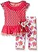 Nannette Baby Girls' Little 2 Piece Pucker Dot and Legging