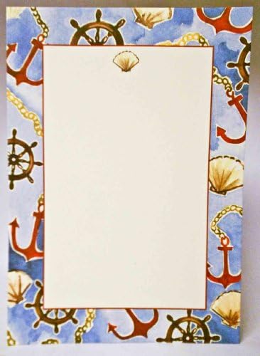 Bonnie Marcus Collection: 8 Nautical Invitations and Envelopes. Printable. 5" x 7"