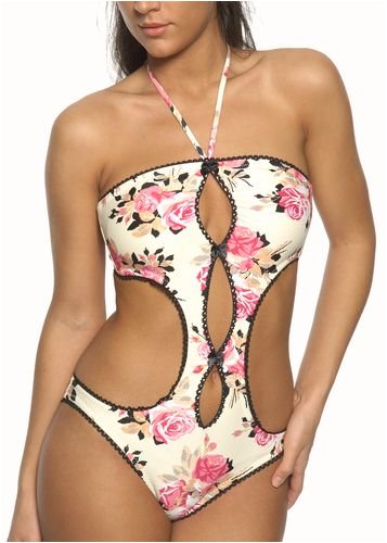 Betsey Johnson Swim Beauty cut out swimsuit