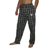 Mens NHL Pittsburgh Penguins Plaid Sleepwear / Pajama Pants - Black & Grey (Size: XL)
