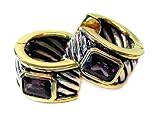 STUDIO 925: *DESIGNER INSPIRED HUGGIE AMETHYST CZ EARRINGS*