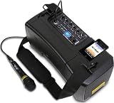 DJ Tech IVISA50LIGHT 50W Abs Battery Portable PA System Ipod Player + 1 MK100 Mic