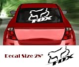 FOX/RACING Giant 28, WHITE Vinyl Sticker/Decal