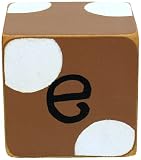 New Arrivals Letter Block E, Chocolate/White